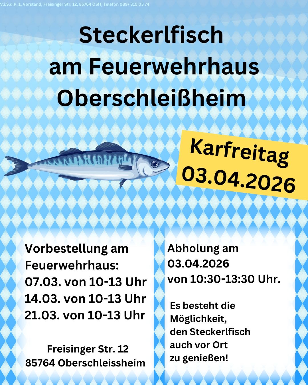 Steckerlfischverkauf 2026